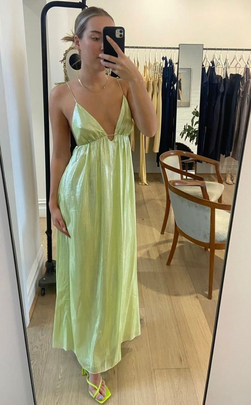 Neon Heart Dress (Lime)