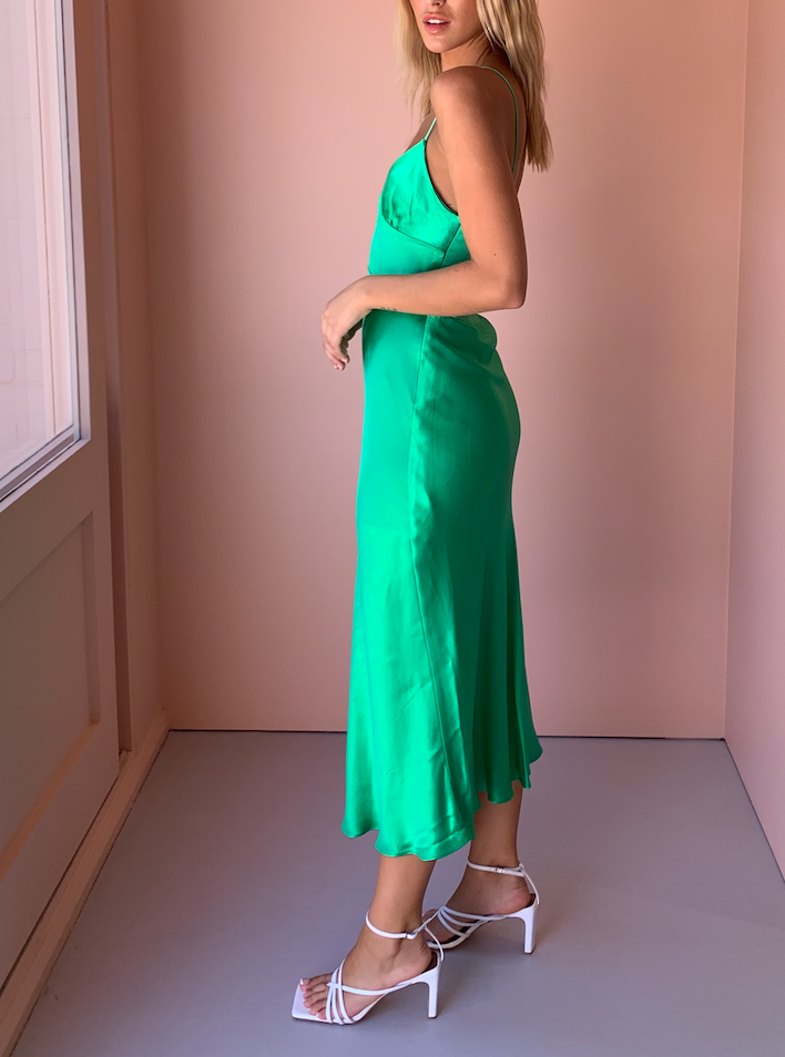 Loren Midi Dress (Emerald)