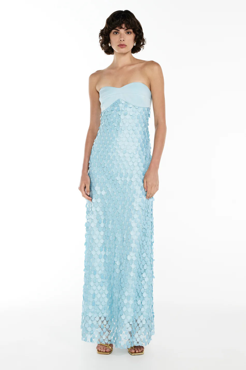 SUPREME EXTREME BALCONETTE DRESS (Aqua) - First Date Rentals