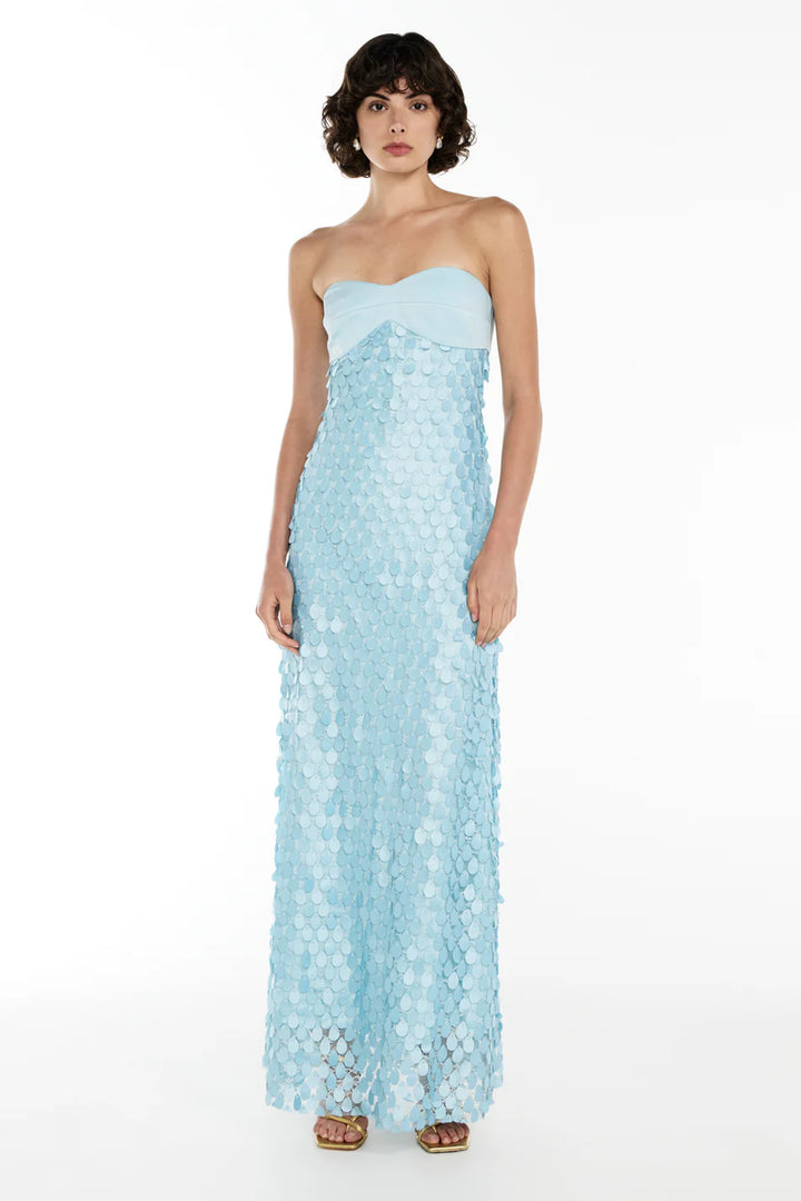 SUPREME EXTREME BALCONETTE DRESS (Aqua) - First Date Rentals
