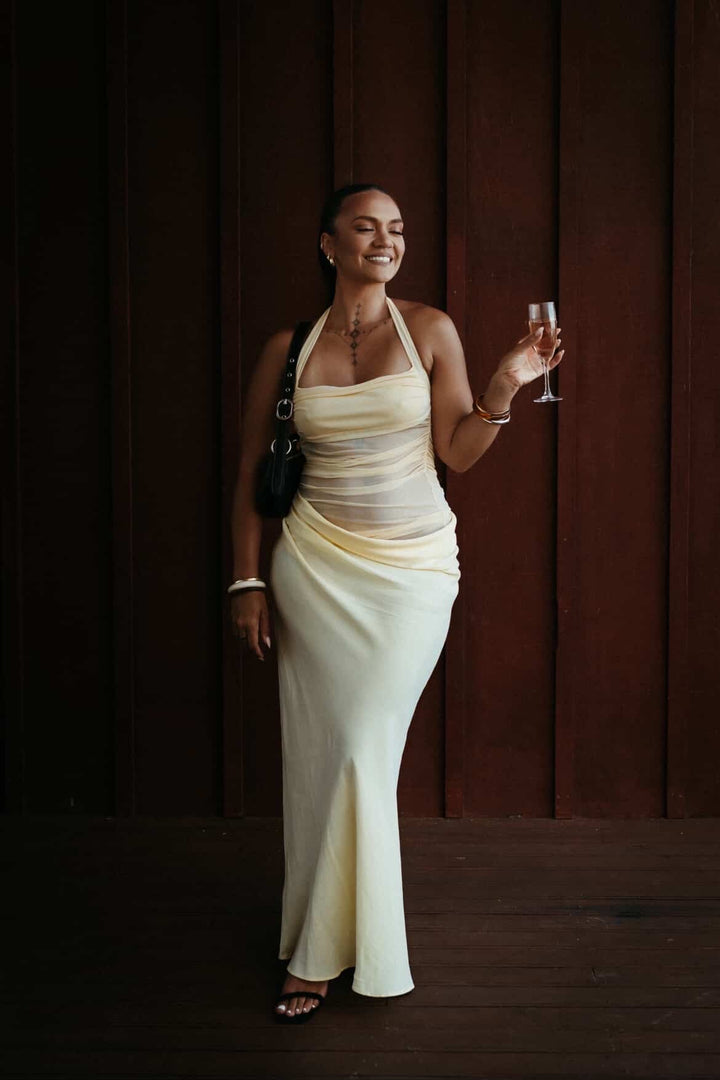 Gina Halter Dress (Yellow)