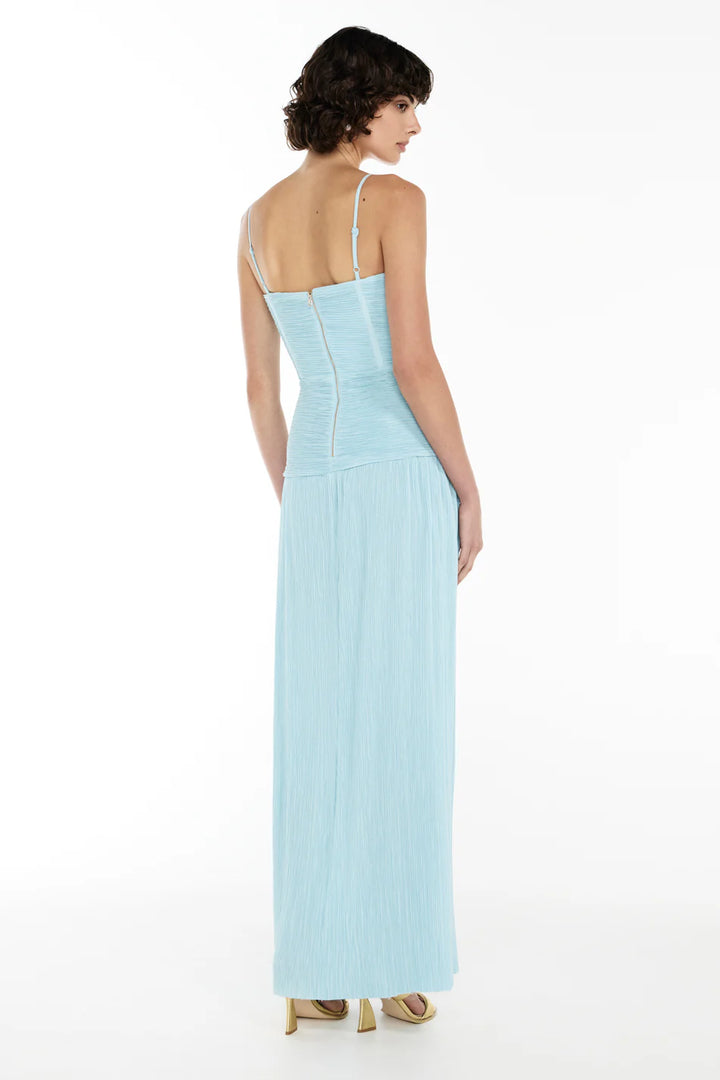 Double Time Pleat Dress (Acqua Spritz) - First Date Rentals