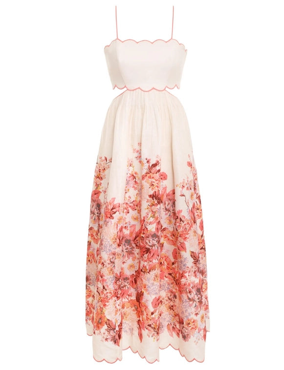 Devi Scallop Cut Out Dress - First Date Rentals