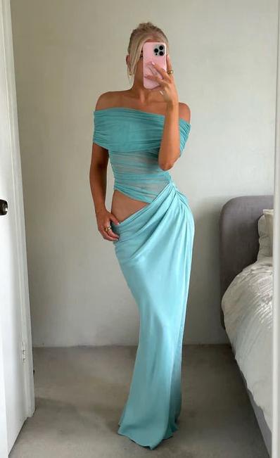 Nico Dress (Aquamarine) - First Date Rentals