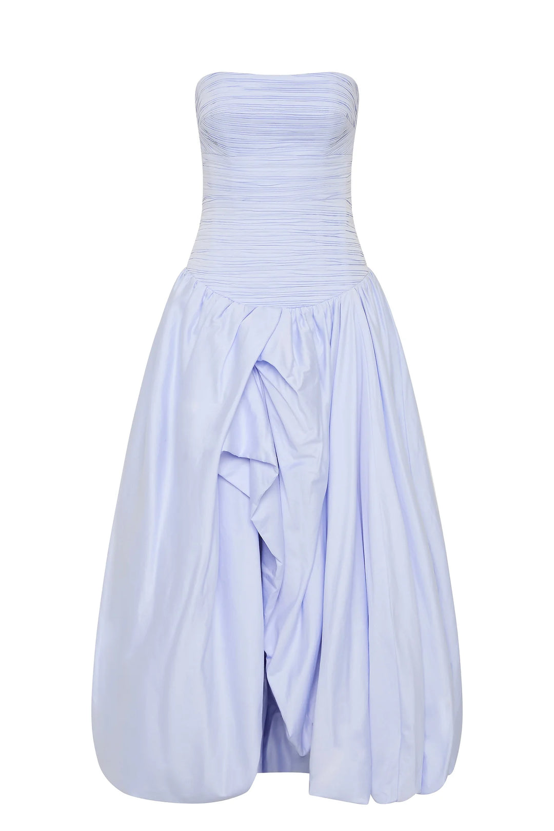 Violette Bubble Hem Maxi Dress (Blue) - First Date Rentals