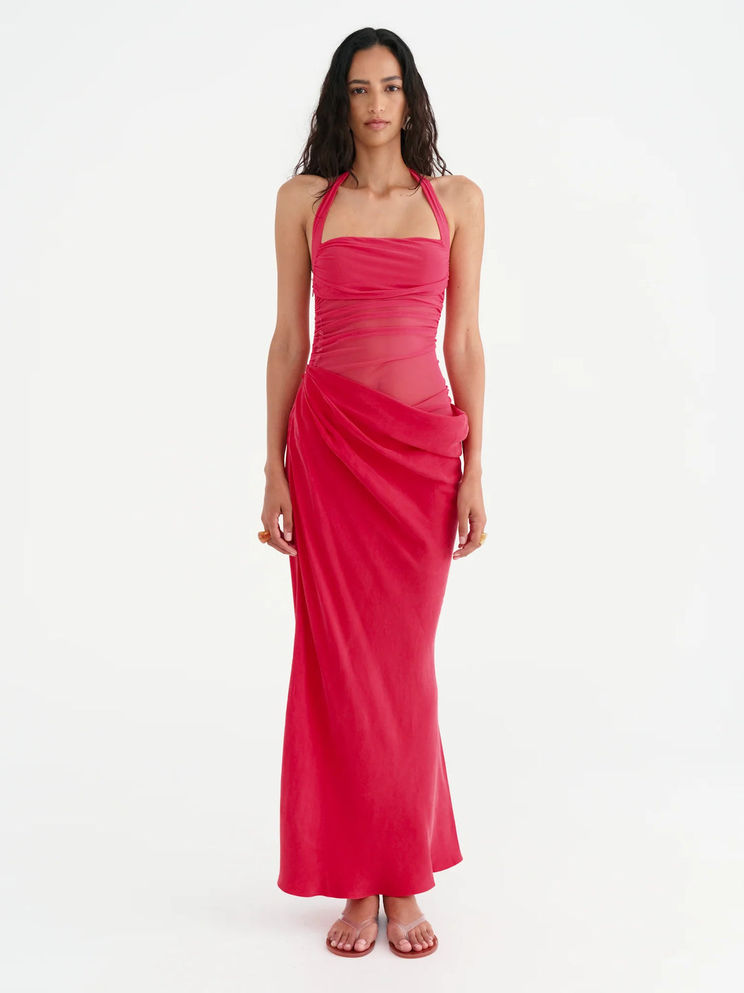 Gina Halter Dress (Watermelon) - First Date Rentals