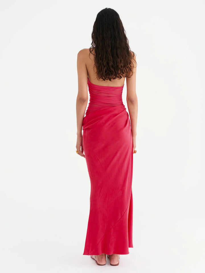 Gina Halter Dress (Watermelon) - First Date Rentals