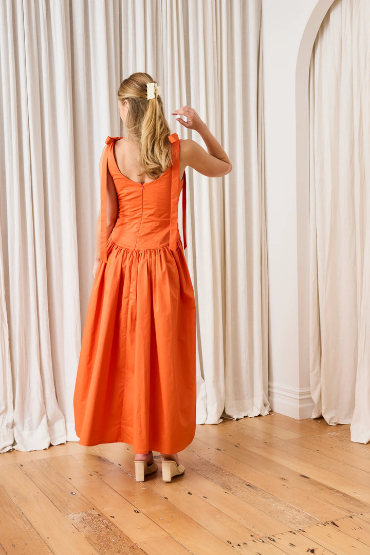 Daisy Chain Dress (Orange) - First Date Rentals
