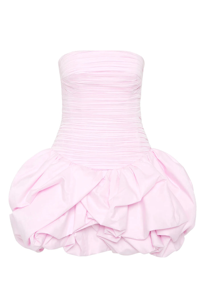 Violette Bubble Hem Mini (Pastel Pink) - First Date Rentals