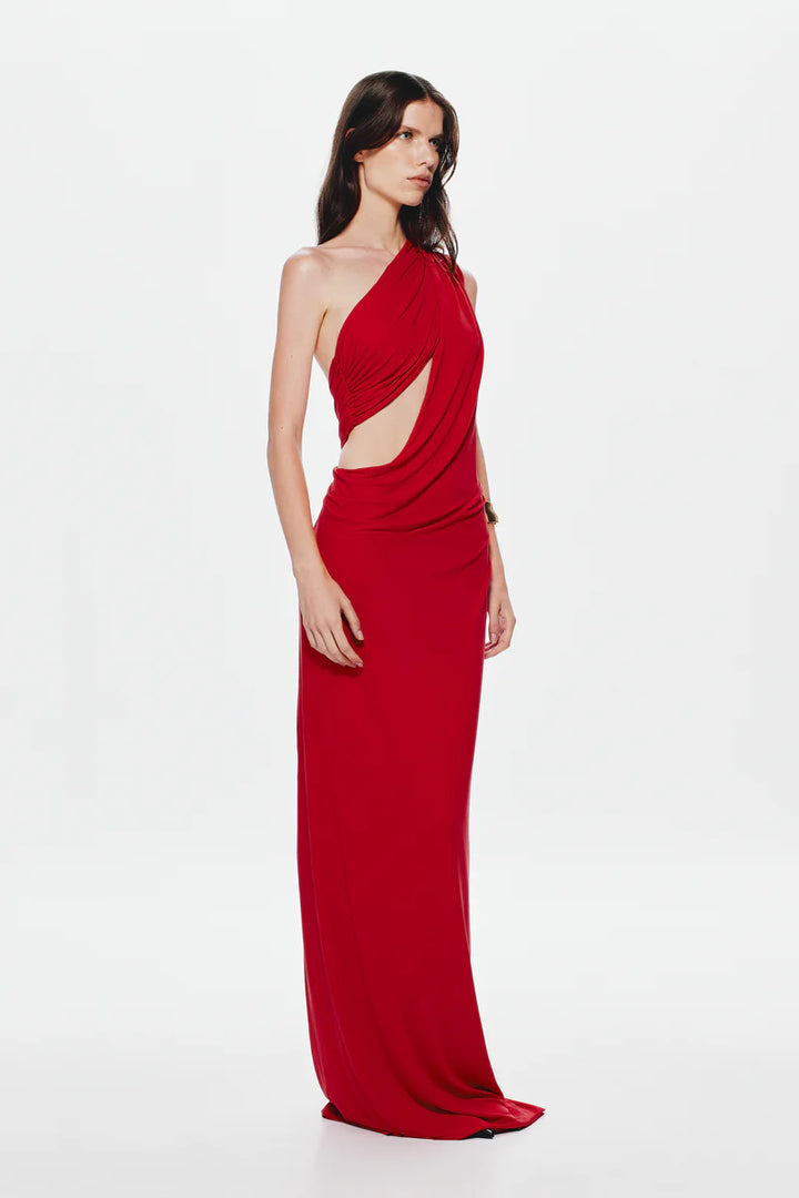 Solstice Cupro Maxi (Red)