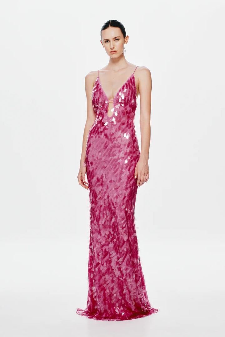 Sapphire Sequin Dress (Fuchsia)