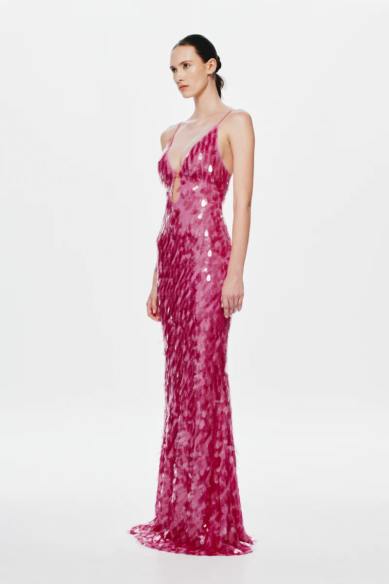 Sapphire Sequin Dress (Fuchsia)