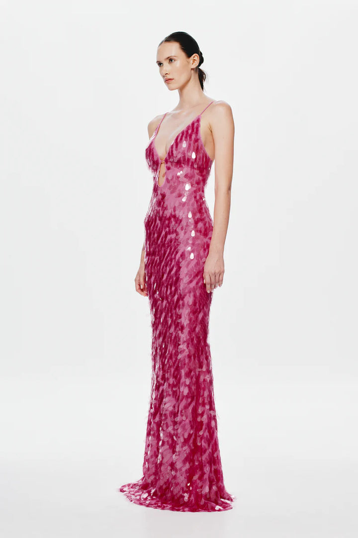 Sapphire Sequin Dress (Fuchsia)