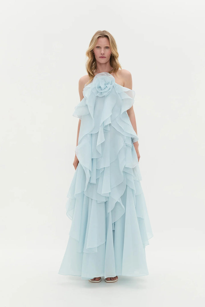 Pandorea Layered Maxi Dress (Silver blue)