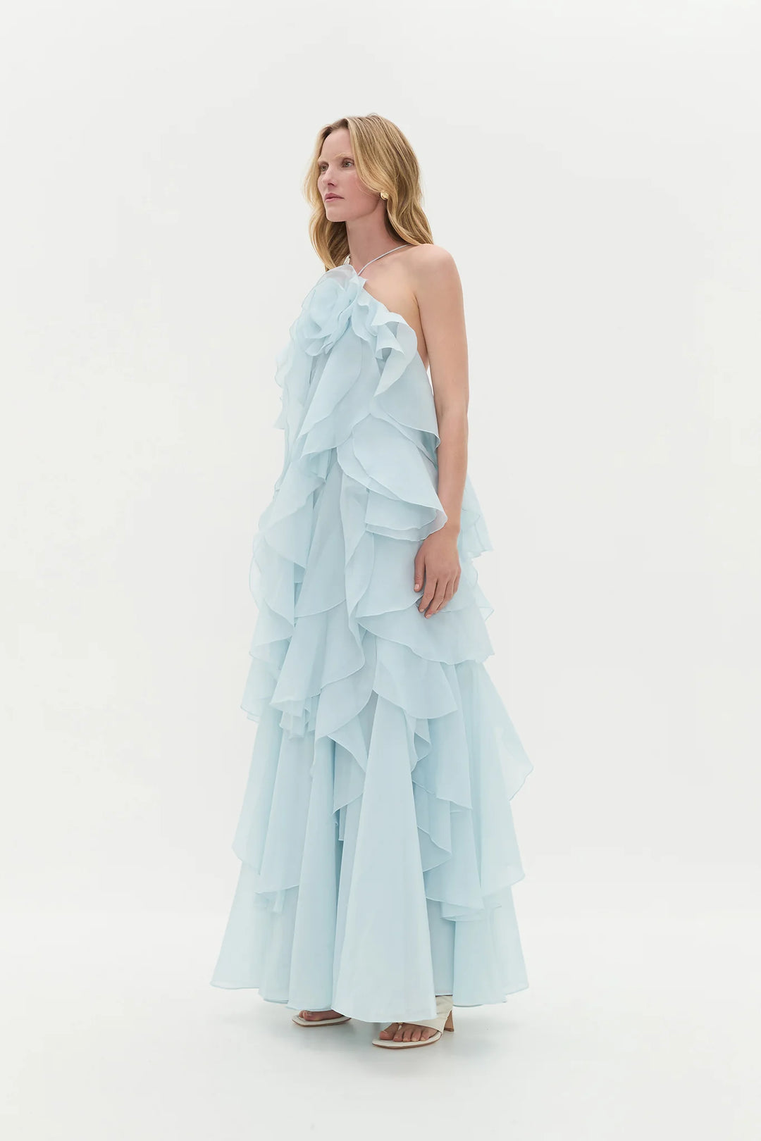 Pandorea Layered Maxi Dress (Silver blue)