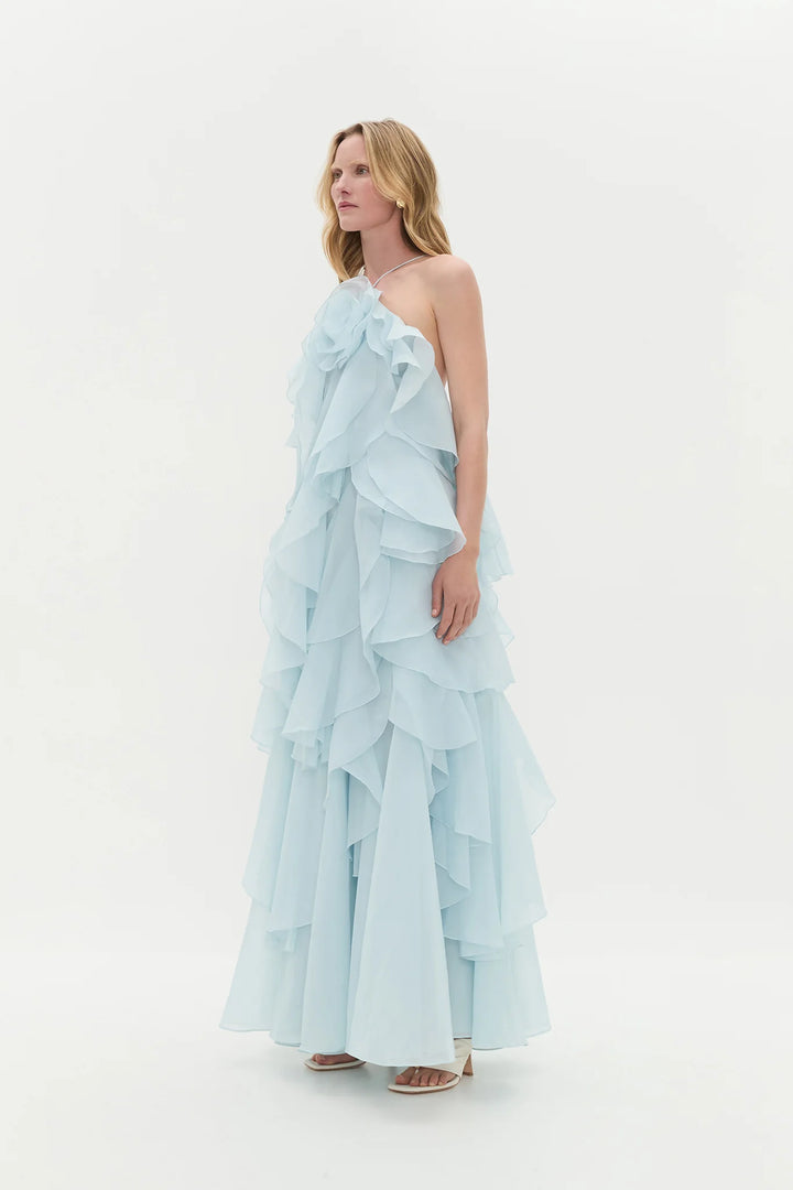 Pandorea Layered Maxi Dress (Silver blue)