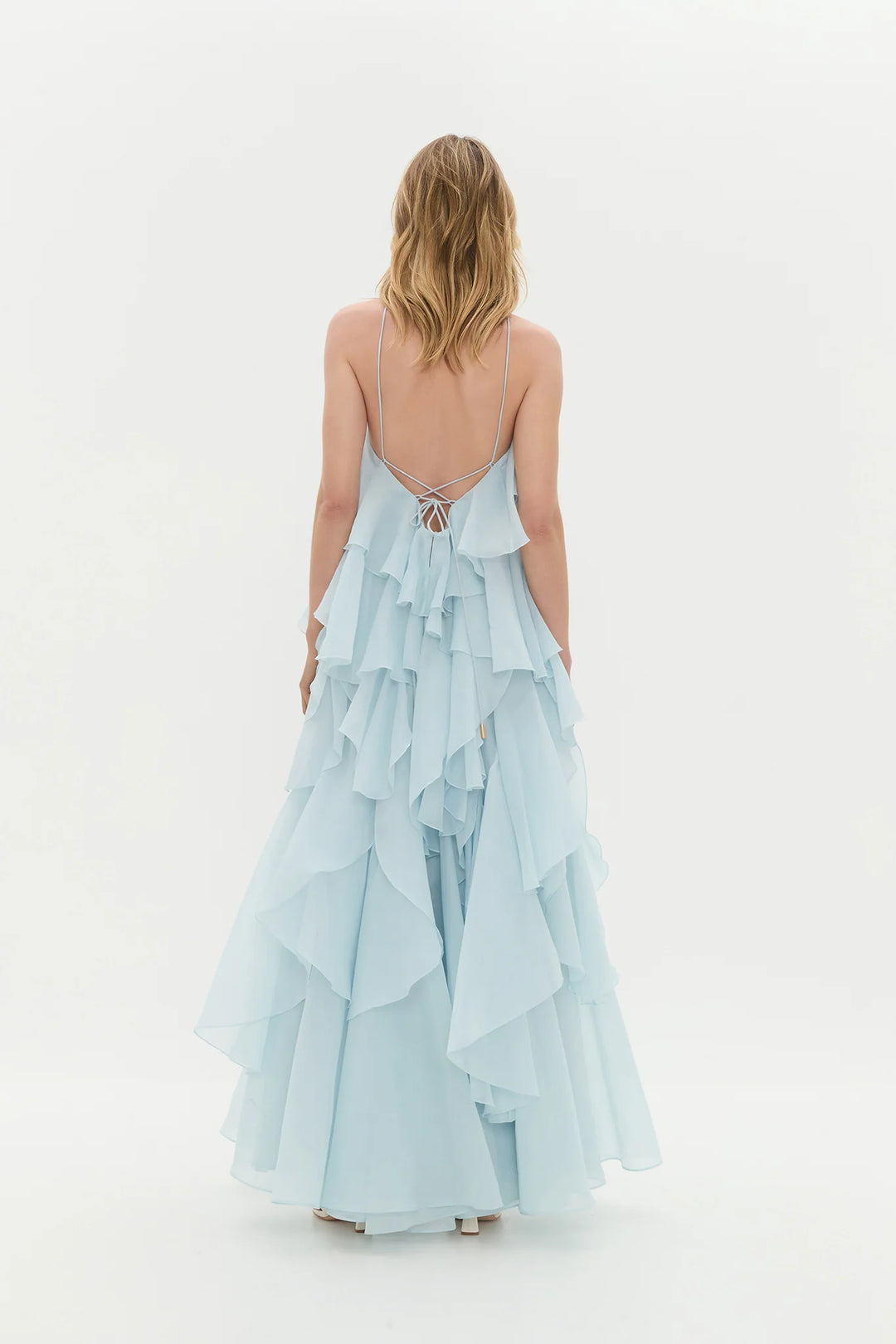 Pandorea Layered Maxi Dress (Silver blue)
