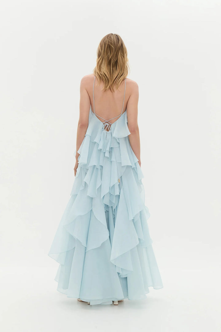 Pandorea Layered Maxi Dress (Silver blue)