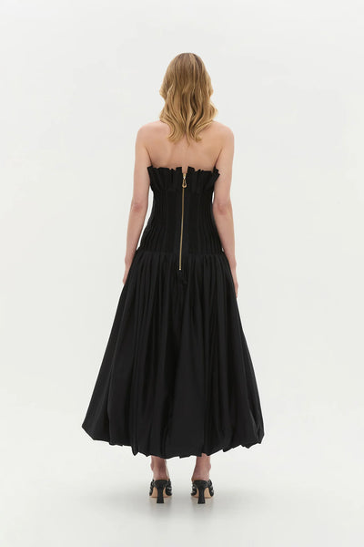 Ivy Bubble Hem Gown (Black)