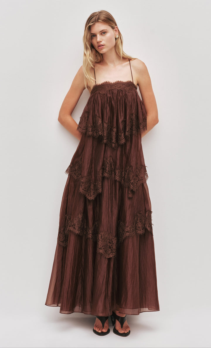Ophelia Lace Gown (Chocolate)