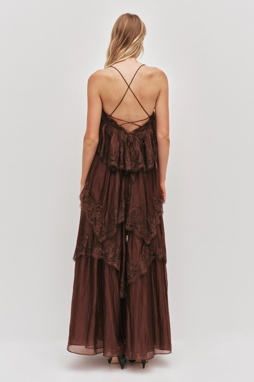 Ophelia Lace Gown (Chocolate)