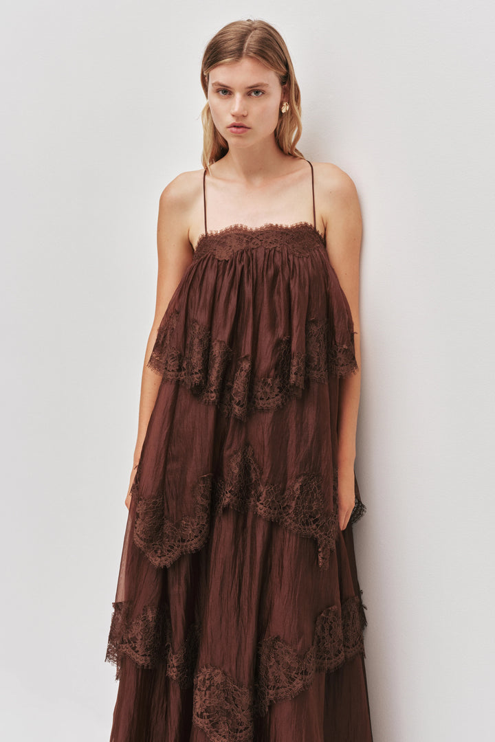 Ophelia Lace Gown (Chocolate)