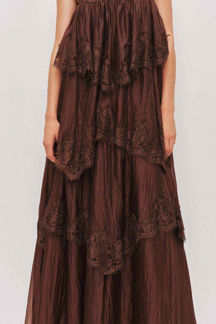 Ophelia Lace Gown (Chocolate)