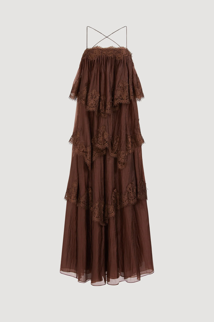 Ophelia Lace Gown (Chocolate)