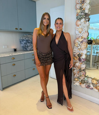 Ariel Mini Dress (Brown)