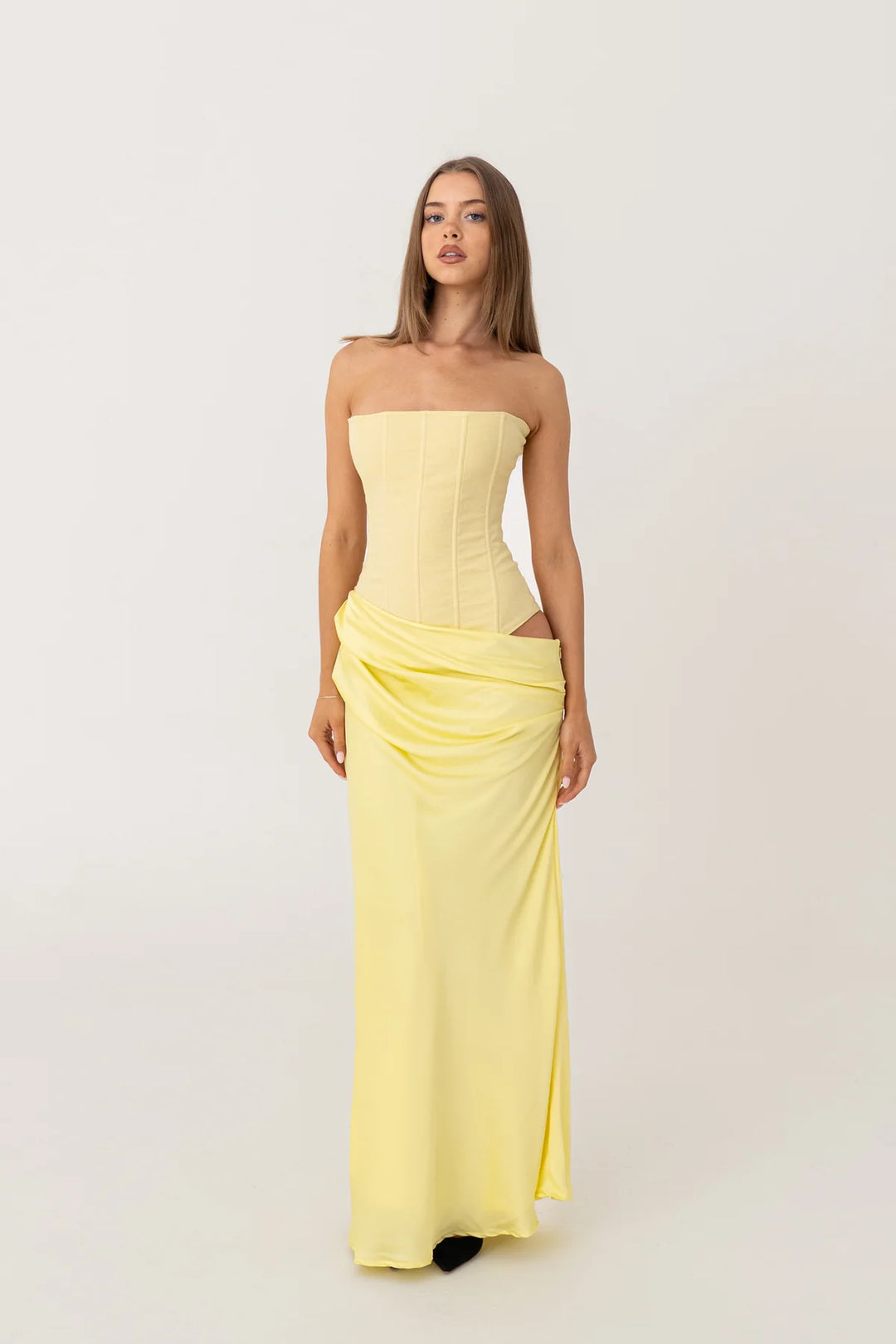 Huxley Gown (Lemon) - First Date Rentals