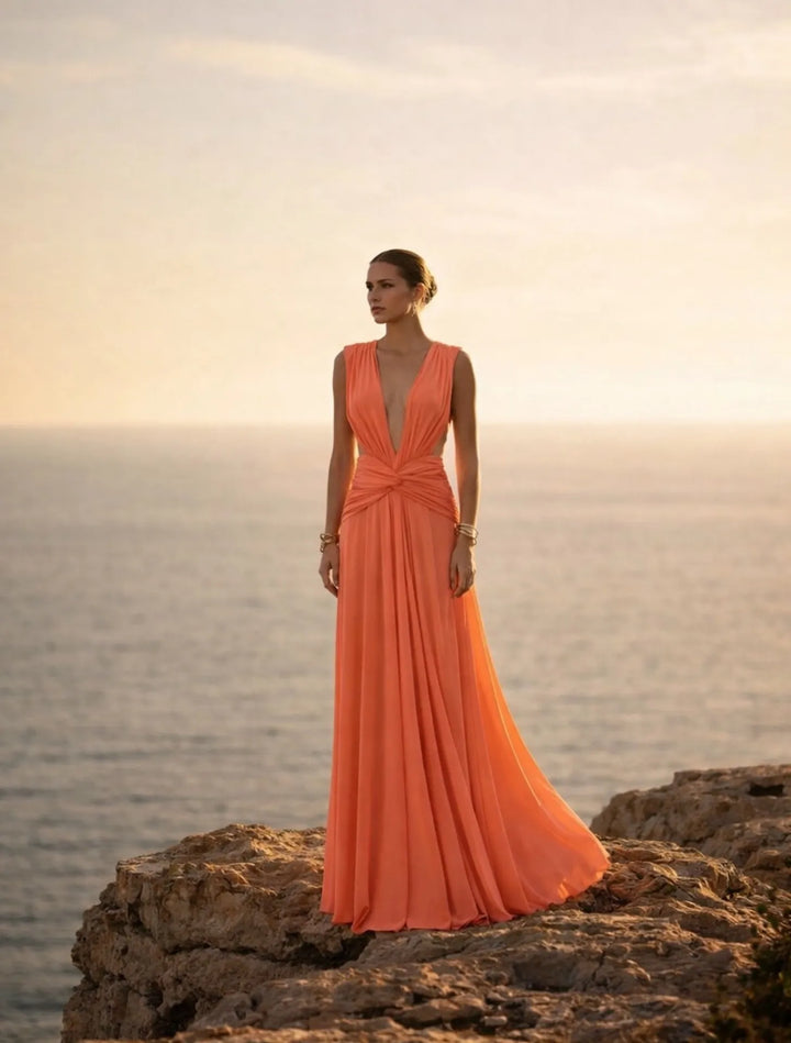 Yasmina Dress (Peach)