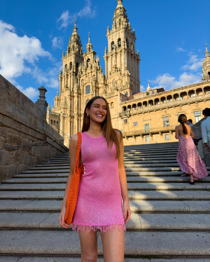 Natalia Mini Dress (Pink) - First Date Rentals