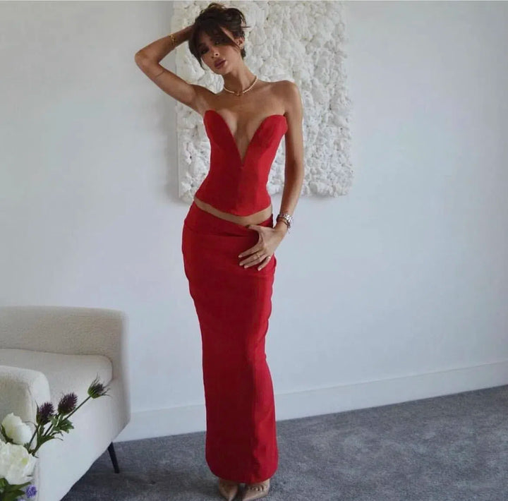Lydia Tamara Set (Red) - First Date Rentals