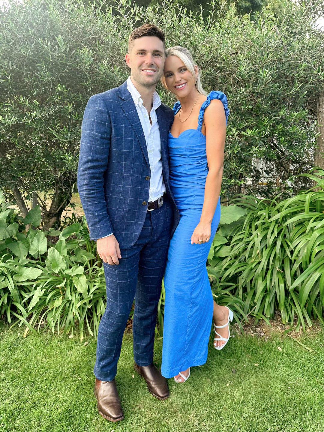 Azul Balconette Gown (Cobalt) - First Date Rentals