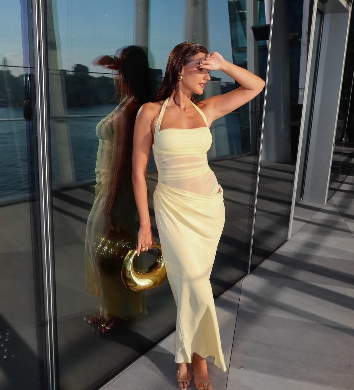 Gina Halter Dress (Yellow)