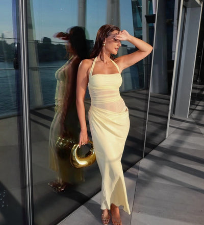Gina Halter Dress (Yellow)