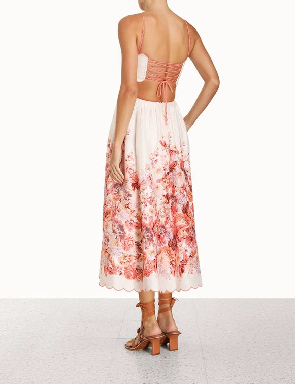 Devi Scallop Cut Out Dress - First Date Rentals