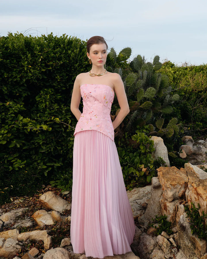 Cascade Pleat Gown - First Date Rentals