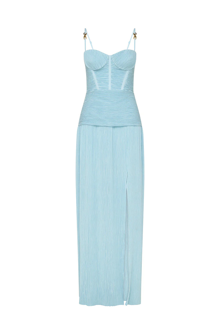 Double Time Pleat Dress (Acqua Spritz) - First Date Rentals