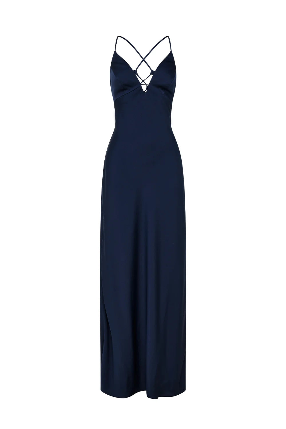 Time to Shine Slip Dress (Navy) - First Date Rentals
