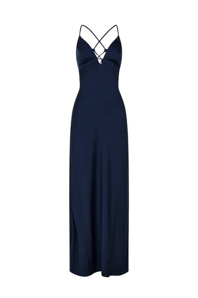 Time to Shine Slip Dress (Navy)
