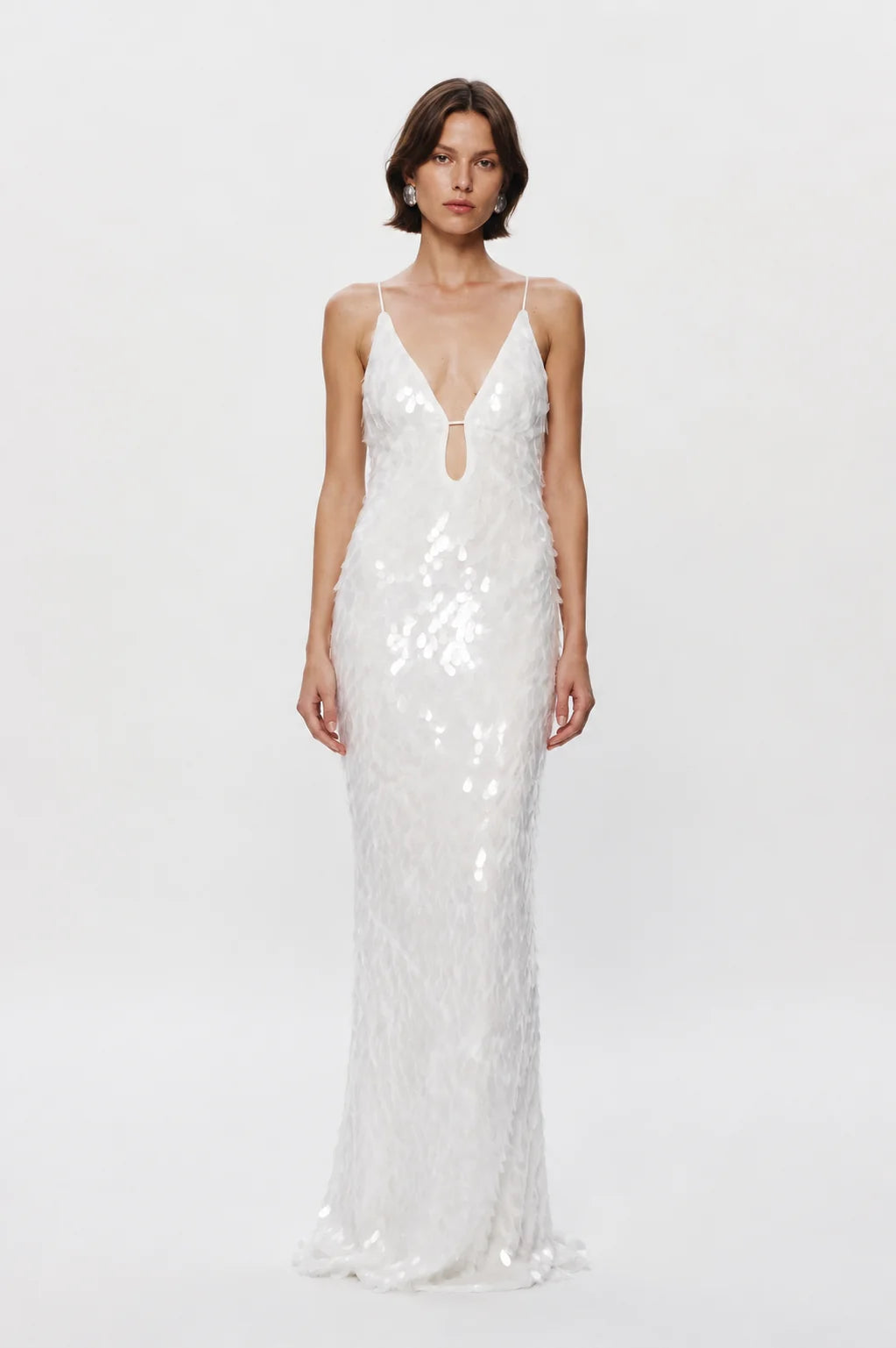 Sapphire Sequin Dress (White)