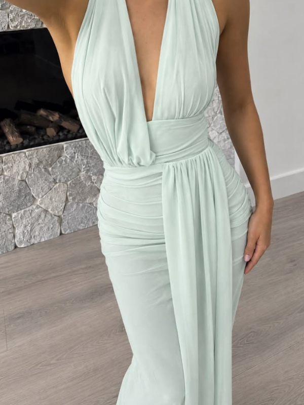 Wren Drape Dress (Spearmint)