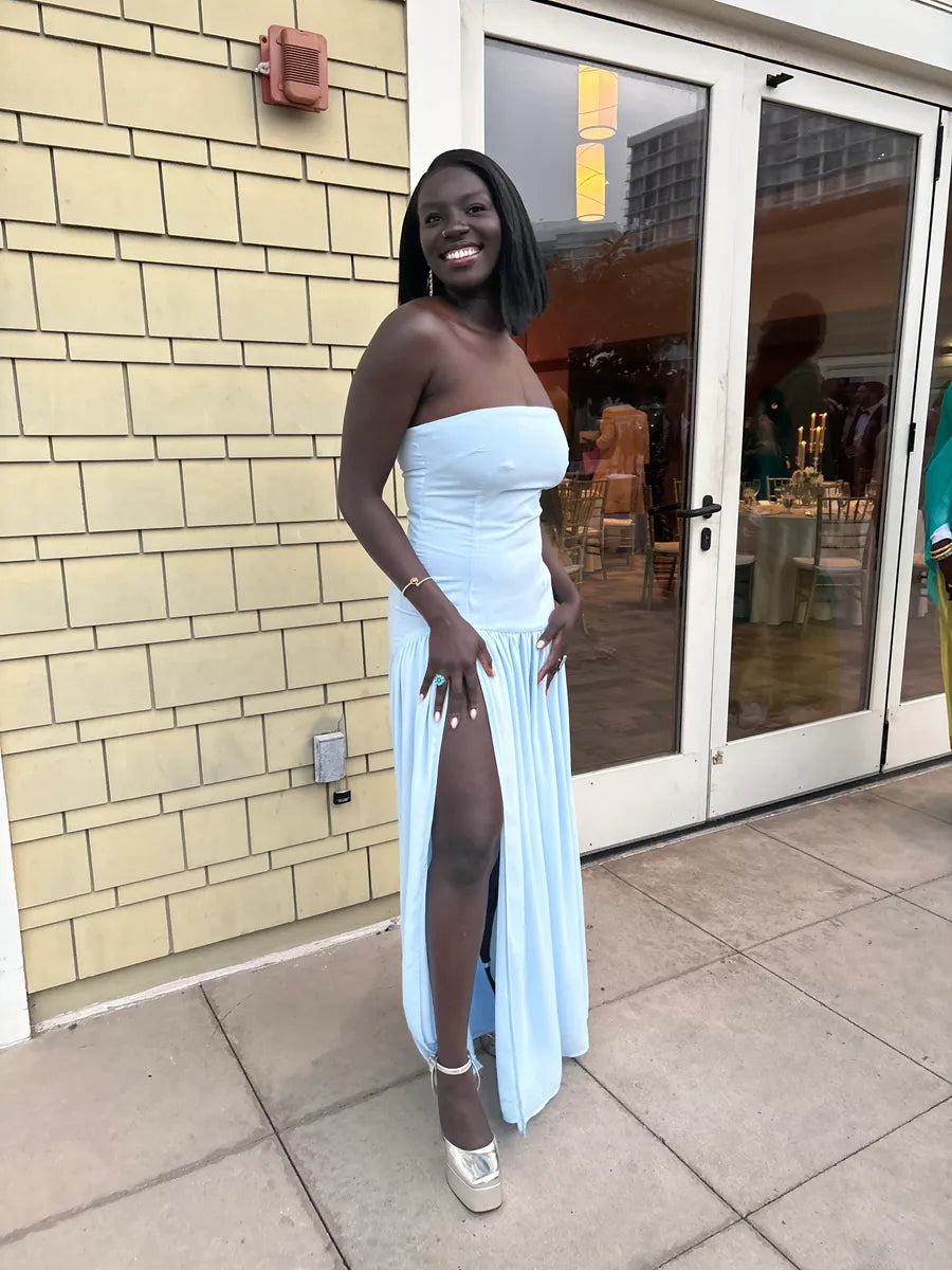 eden strapless maxi dress navy Eden Strapless Maxi (Blue)