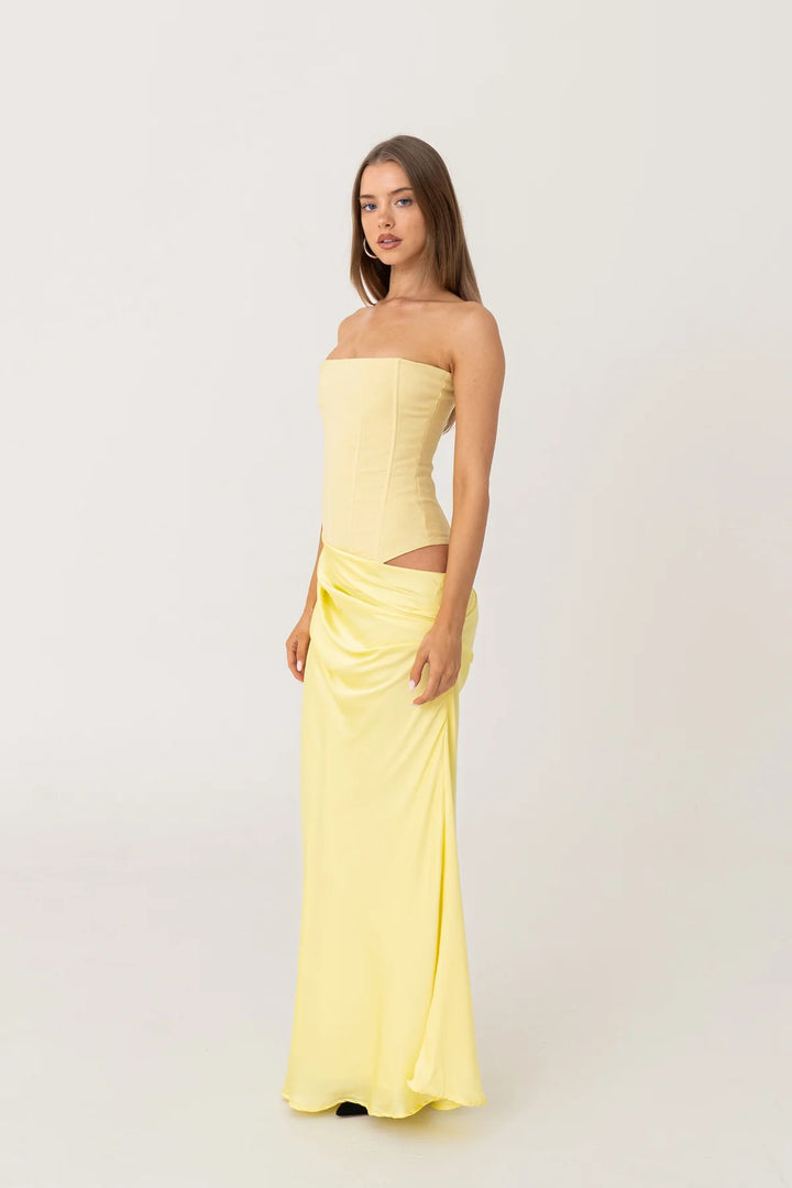 Huxley Gown (Lemon) - First Date Rentals