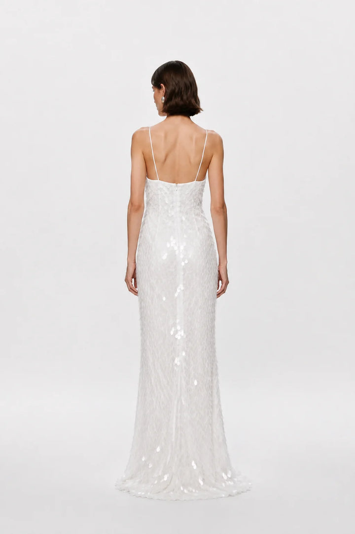 Sapphire Sequin Dress (White)