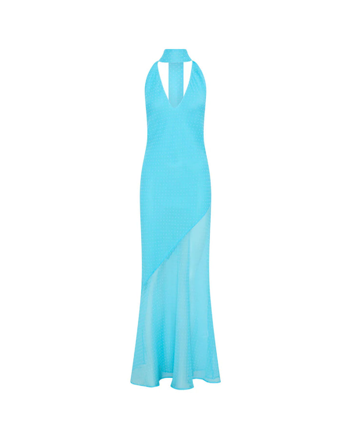 chinese dress ladies JASMINE MAXI (BLUE LAGOON)
