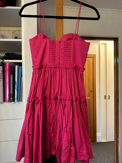 Maya Tiered Mini Dress (Fuchsia) FOR SALE