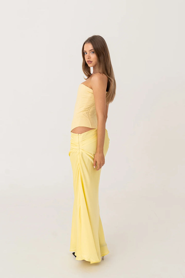 Huxley Gown (Lemon) - First Date Rentals