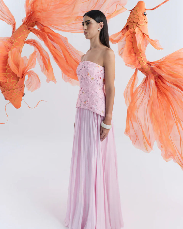 Cascade Pleat Gown - First Date Rentals